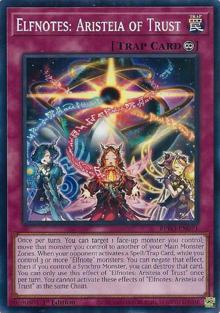 Elfnotes: Aristeia of Trust [BPRO-EN071] Common | Exor Games Summserside