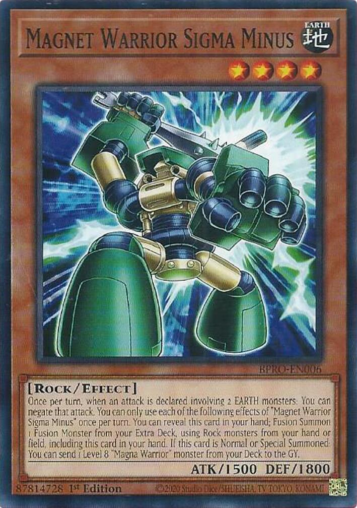 Magnet Warrior Sigma Minus [BPRO-EN006] Common | Exor Games Summserside