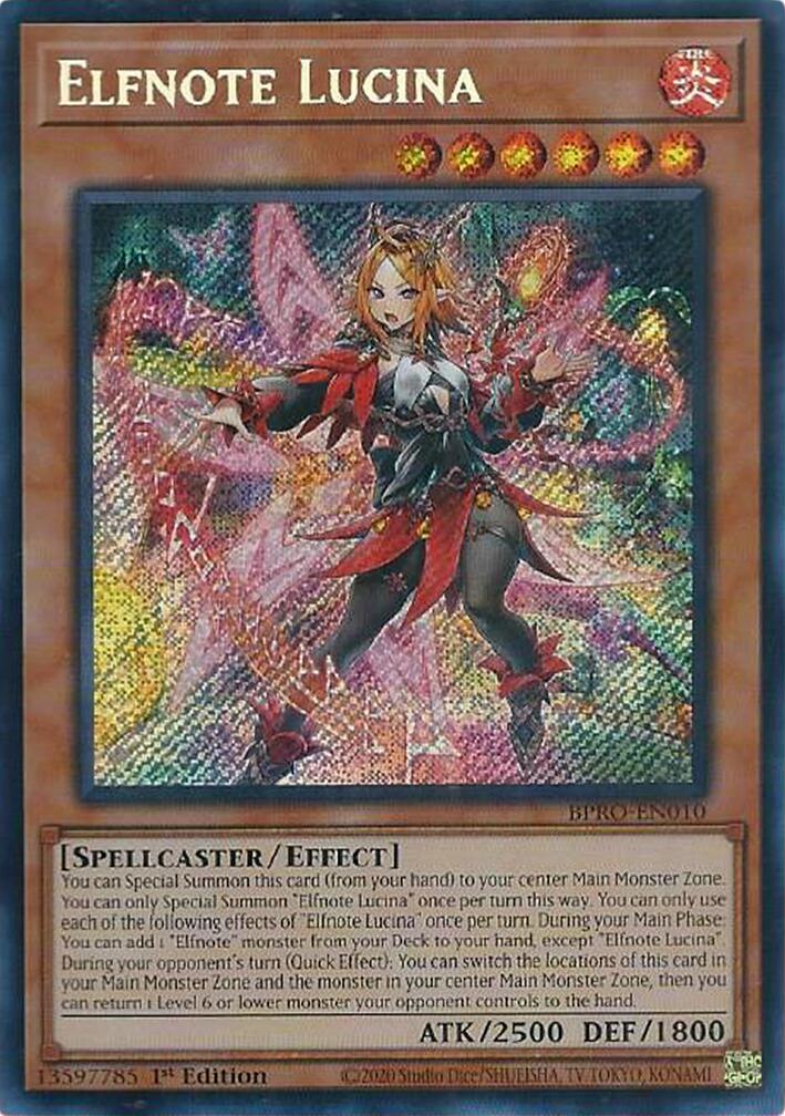 Elfnote Lucina [BPRO-EN010] Secret Rare | Exor Games Summserside