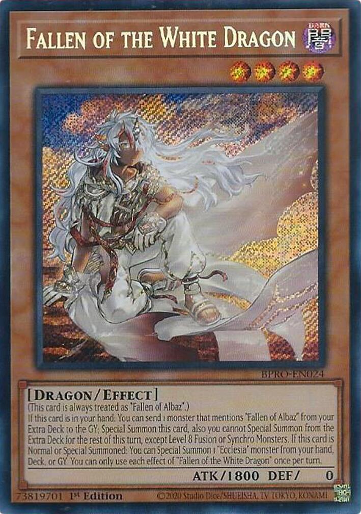 Fallen of the White Dragon [BPRO-EN024] Secret Rare | Exor Games Summserside
