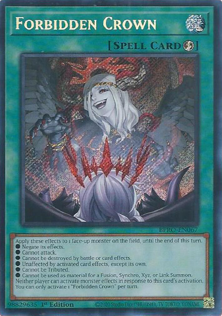 Forbidden Crown [BPRO-EN067] Secret Rare | Exor Games Summserside
