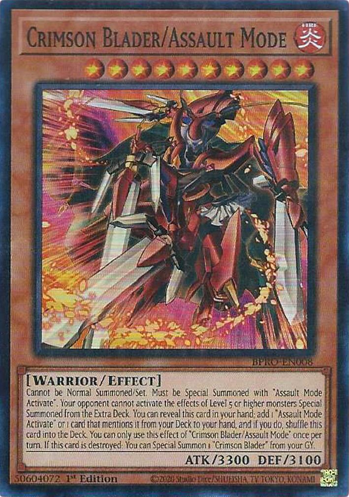 Crimson Blader/Assault Mode [BPRO-EN008] Super Rare | Exor Games Summserside