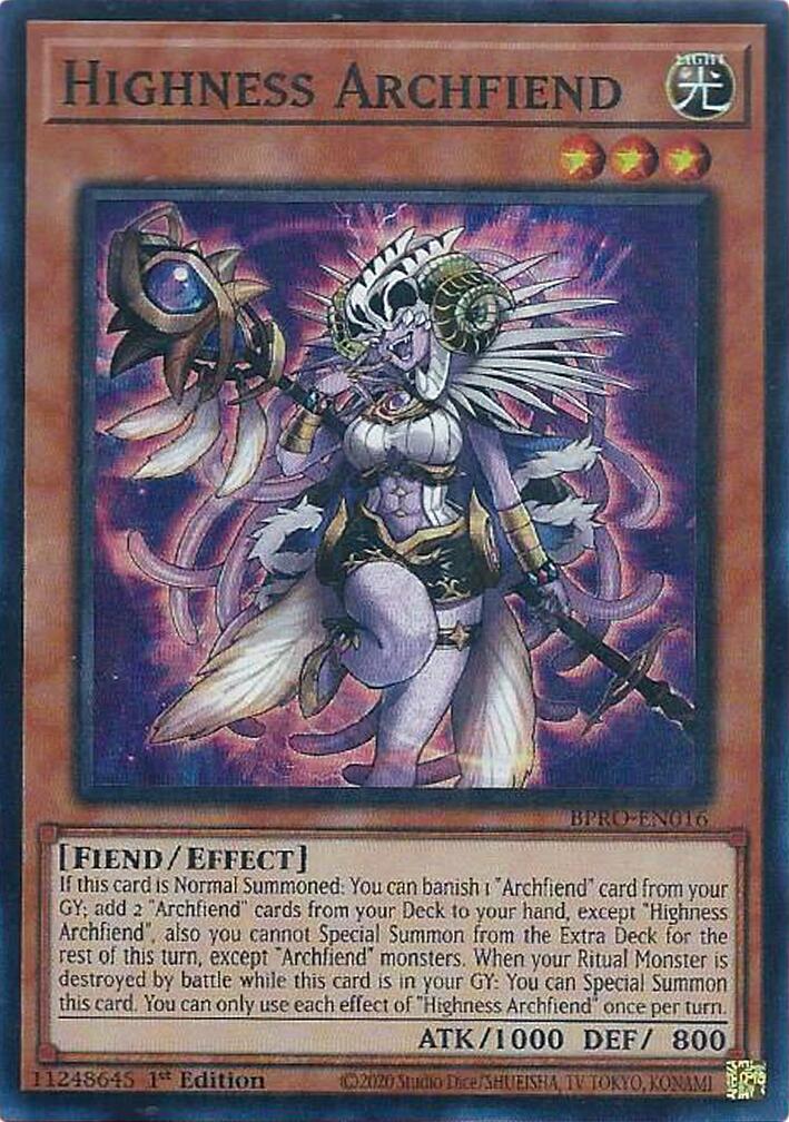 Highness Archfiend [BPRO-EN016] Super Rare | Exor Games Summserside