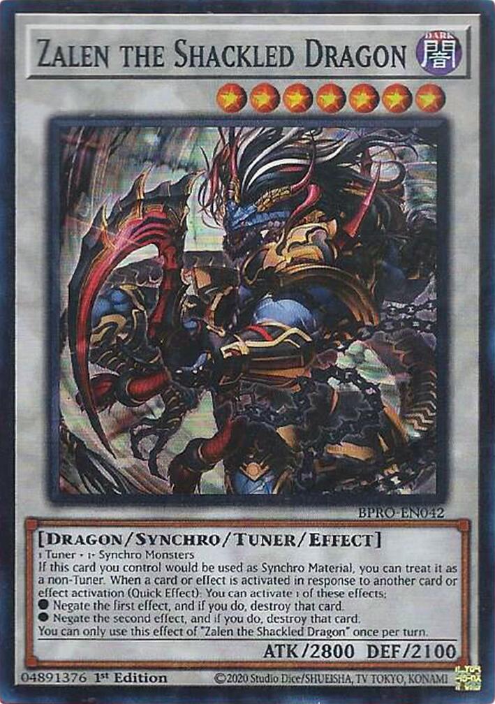 Zalen the Shackled Dragon [BPRO-EN042] Super Rare | Exor Games Summserside