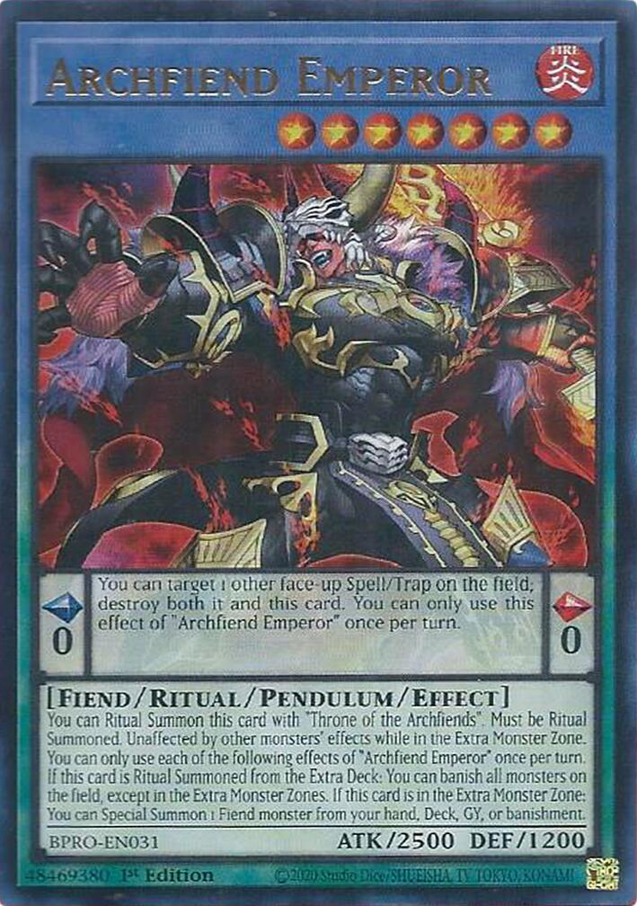 Archfiend Emperor [BPRO-EN031] Ultra Rare | Exor Games Summserside