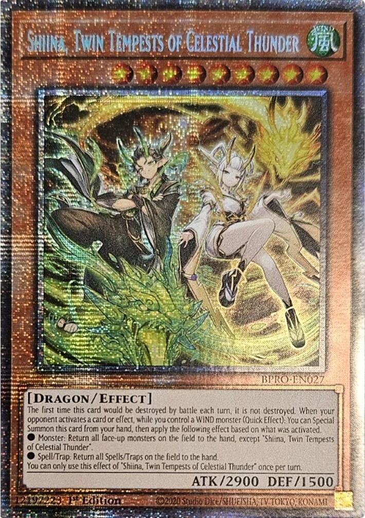 Shiina, Twin Tempests of Celestial Thunder [BPRO-EN027] Starlight Rare | Exor Games Summserside