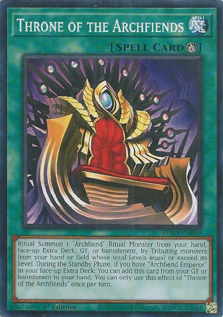 Throne of the Archfiends [BPRO-EN059] Common | Exor Games Summserside