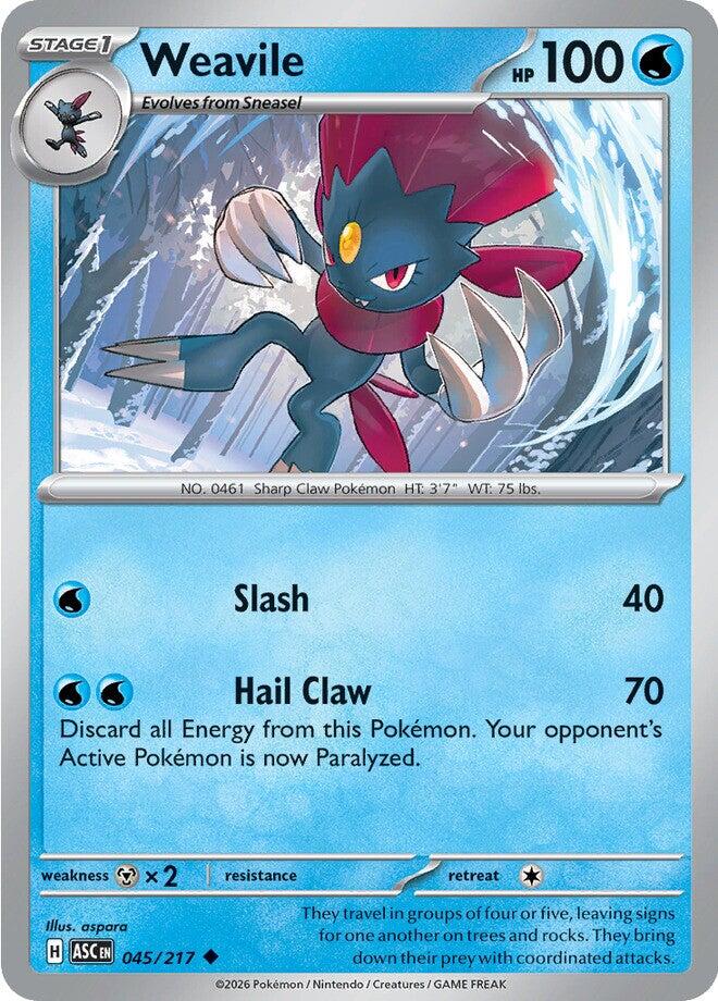 Weavile (045/217) [Mega Evolution: Ascended Heroes] | Exor Games Summserside