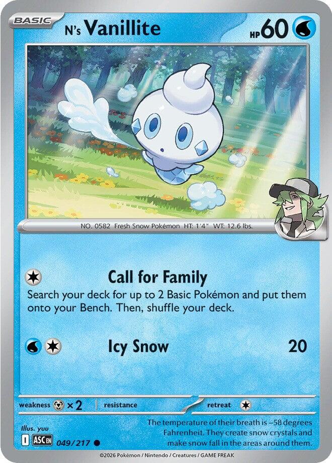 N's Vanillite (049/217) [Mega Evolution: Ascended Heroes] | Exor Games Summserside