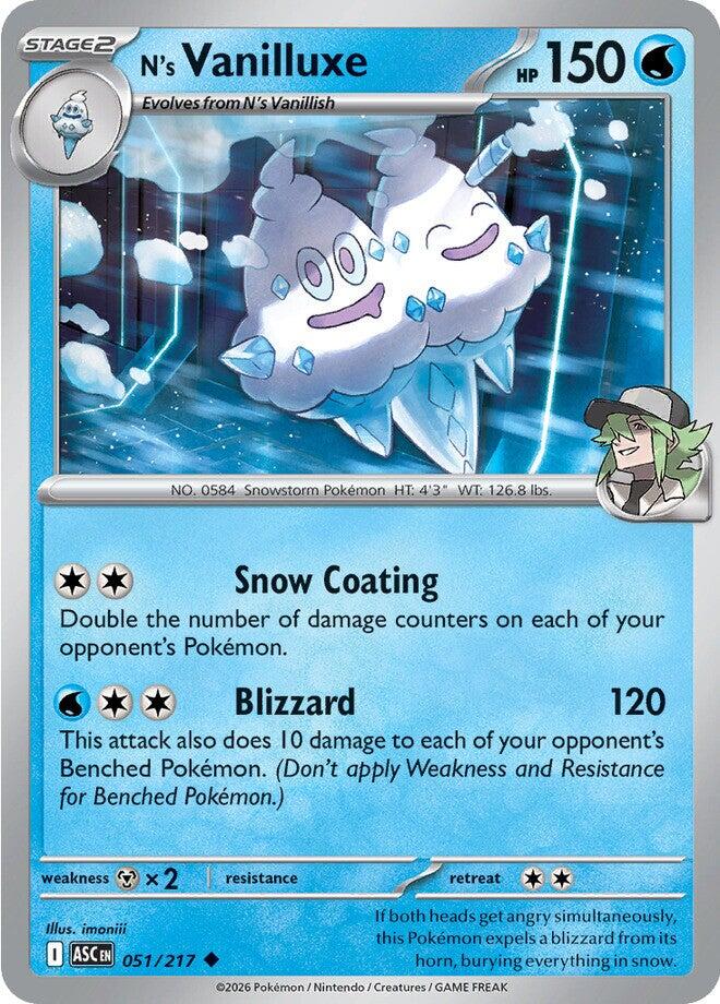 N's Vanilluxe (051/217) [Mega Evolution: Ascended Heroes] | Exor Games Summserside