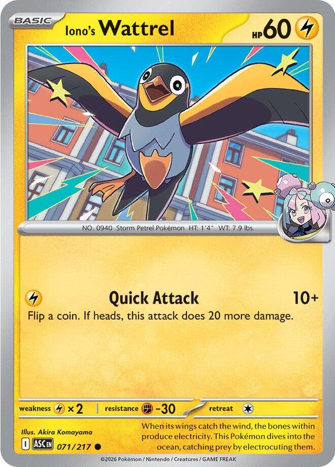 Iono's Wattrel (071/217) [Mega Evolution: Ascended Heroes] | Exor Games Summserside