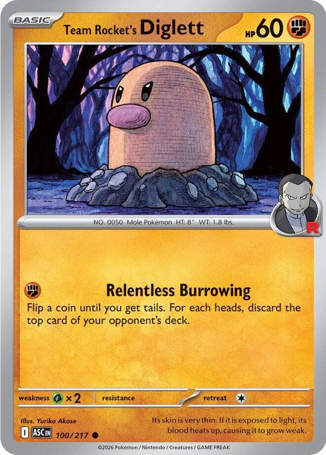 Team Rocket's Diglett (100/217) [Mega Evolution: Ascended Heroes] | Exor Games Summserside