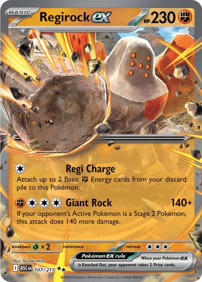 Regirock ex (107/217) [Mega Evolution: Ascended Heroes] | Exor Games Summserside