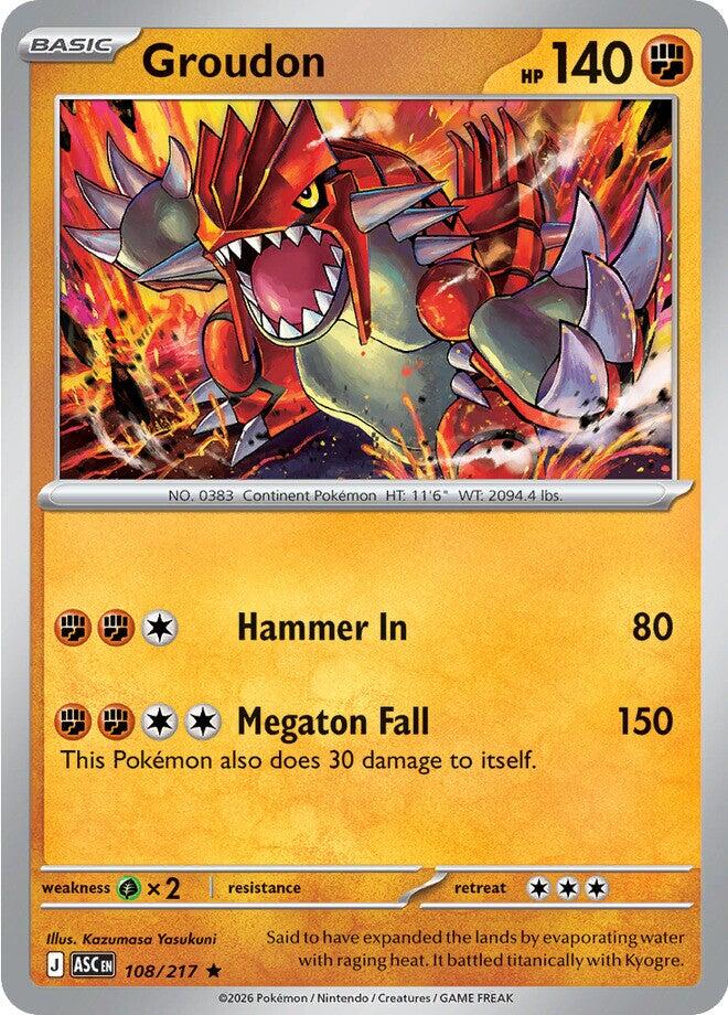 Groudon (108/217) [Mega Evolution: Ascended Heroes] | Exor Games Summserside