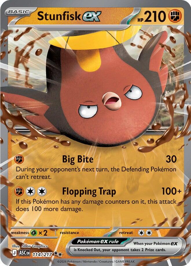 Stunfisk ex (114/217) [Mega Evolution: Ascended Heroes] | Exor Games Summserside