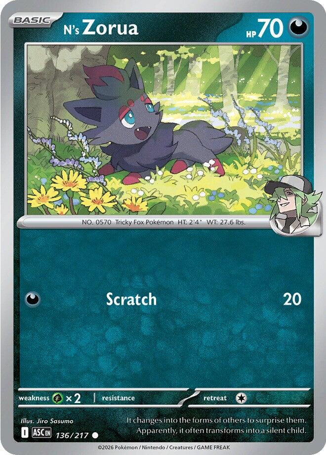 N's Zorua (136/217) [Mega Evolution: Ascended Heroes] | Exor Games Summserside