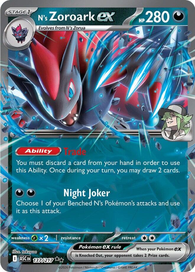 N's Zoroark ex (137/217) [Mega Evolution: Ascended Heroes] | Exor Games Summserside