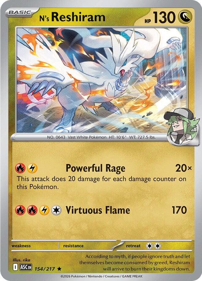 N's Reshiram (154/217) [Mega Evolution: Ascended Heroes] | Exor Games Summserside