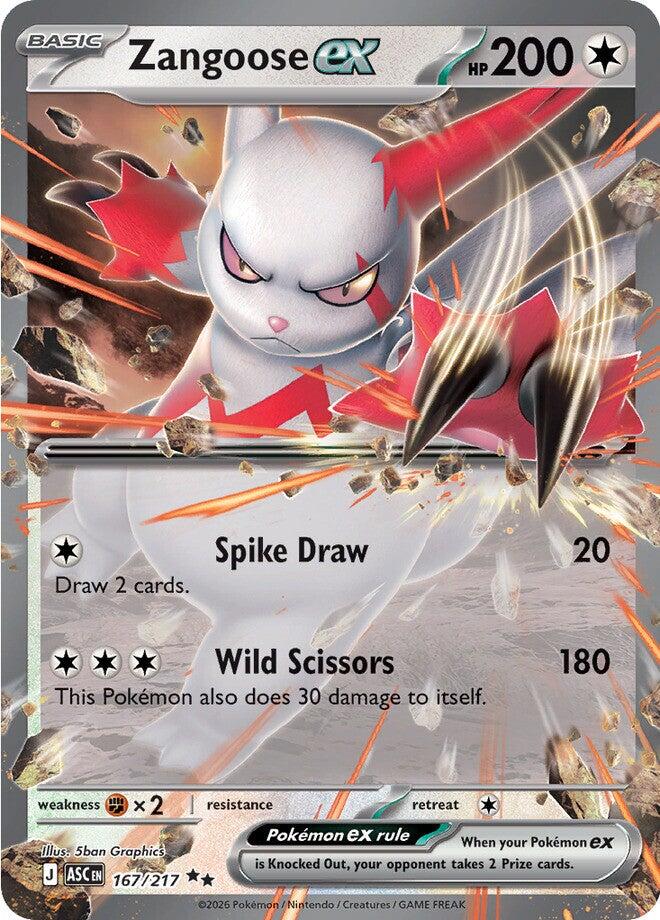 Zangoose ex (167/217) [Mega Evolution: Ascended Heroes] | Exor Games Summserside