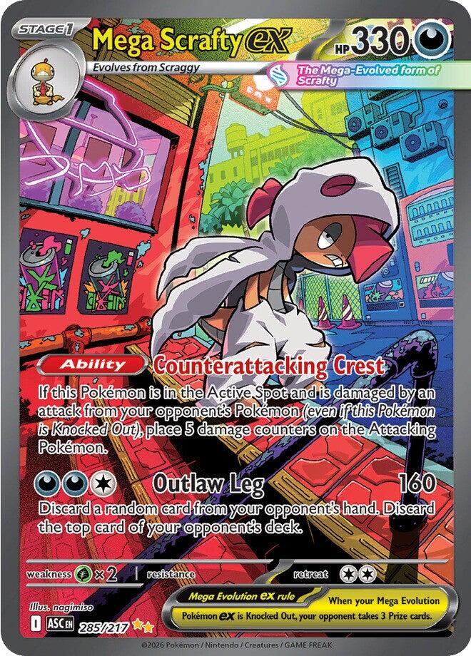 Mega Scrafty ex (285/217) [Mega Evolution: Ascended Heroes] | Exor Games Summserside