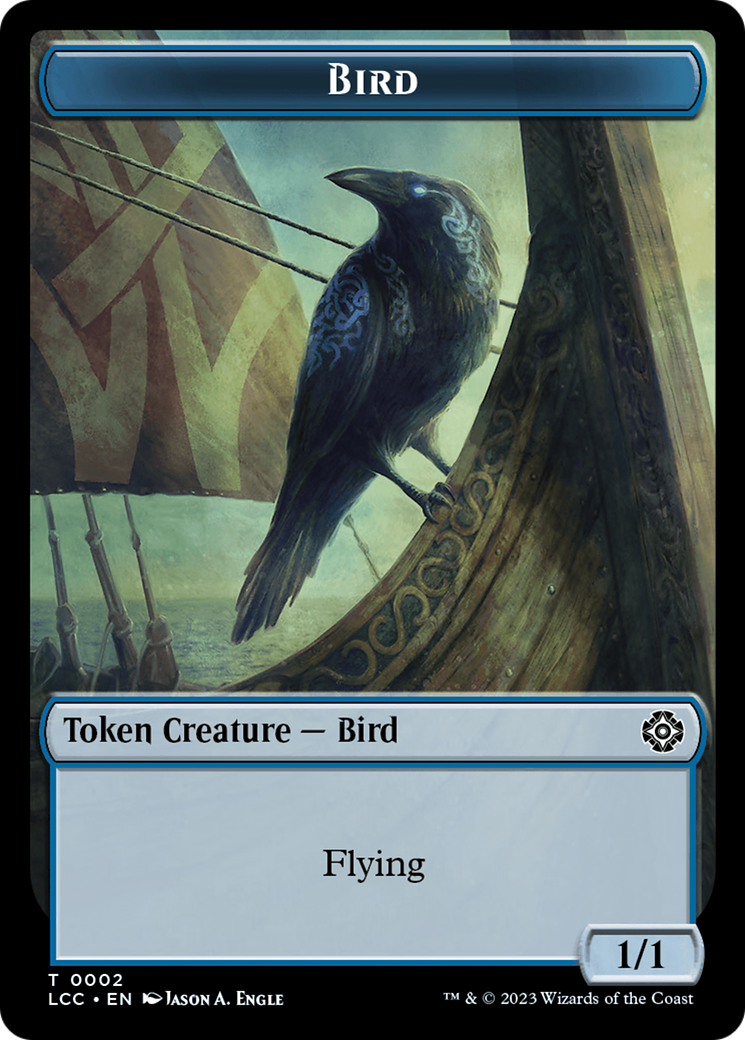 Bird // Merfolk (0003) Double-Sided Token [The Lost Caverns of Ixalan Commander Tokens] | Exor Games Summserside