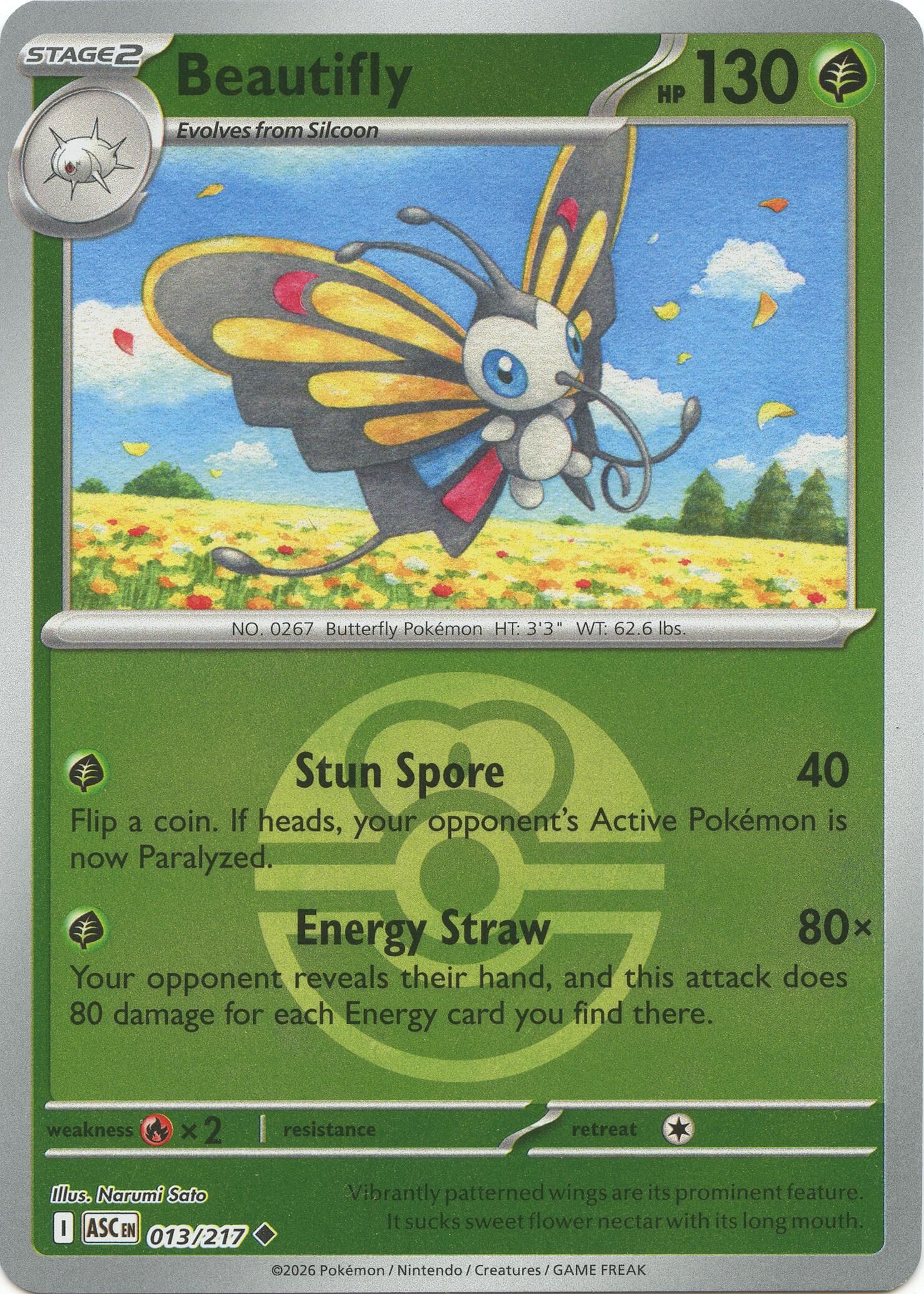 Beautifly (013/217) (Love Ball) [Mega Evolution: Ascended Heroes] | Exor Games Summserside