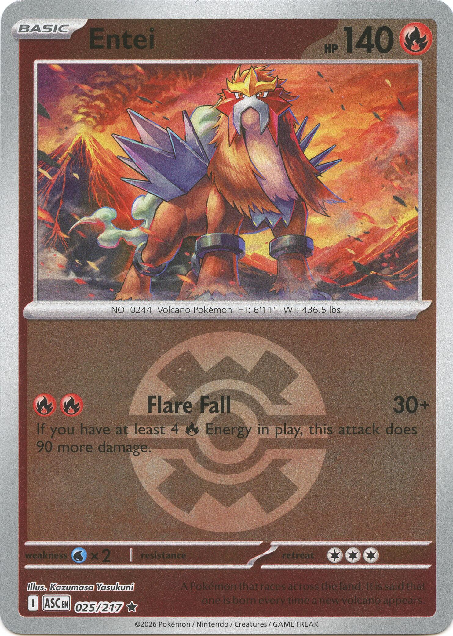Entei (025/217) (Quick Ball) [Mega Evolution: Ascended Heroes] | Exor Games Summserside
