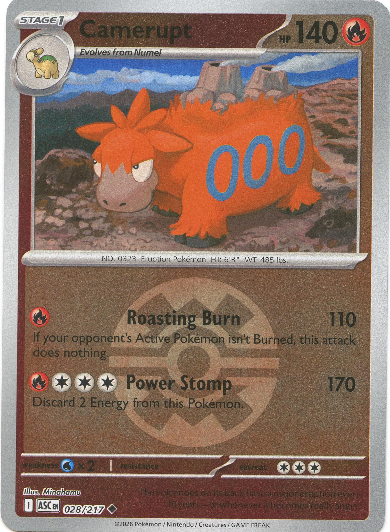 Camerupt (028/217) (Quick Ball) [Mega Evolution: Ascended Heroes] | Exor Games Summserside