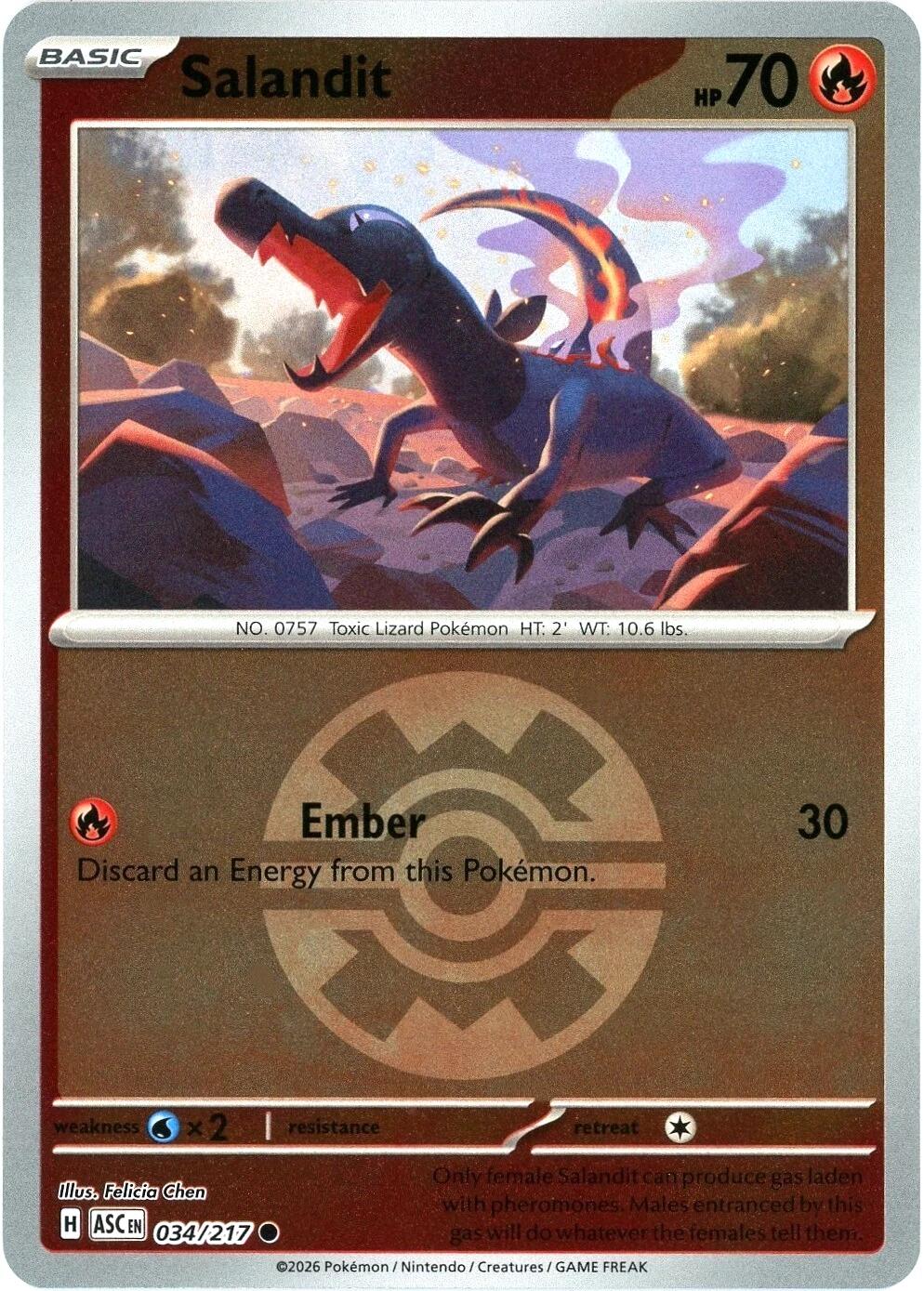 Salandit (034/217) (Quick Ball) [Mega Evolution: Ascended Heroes] | Exor Games Summserside