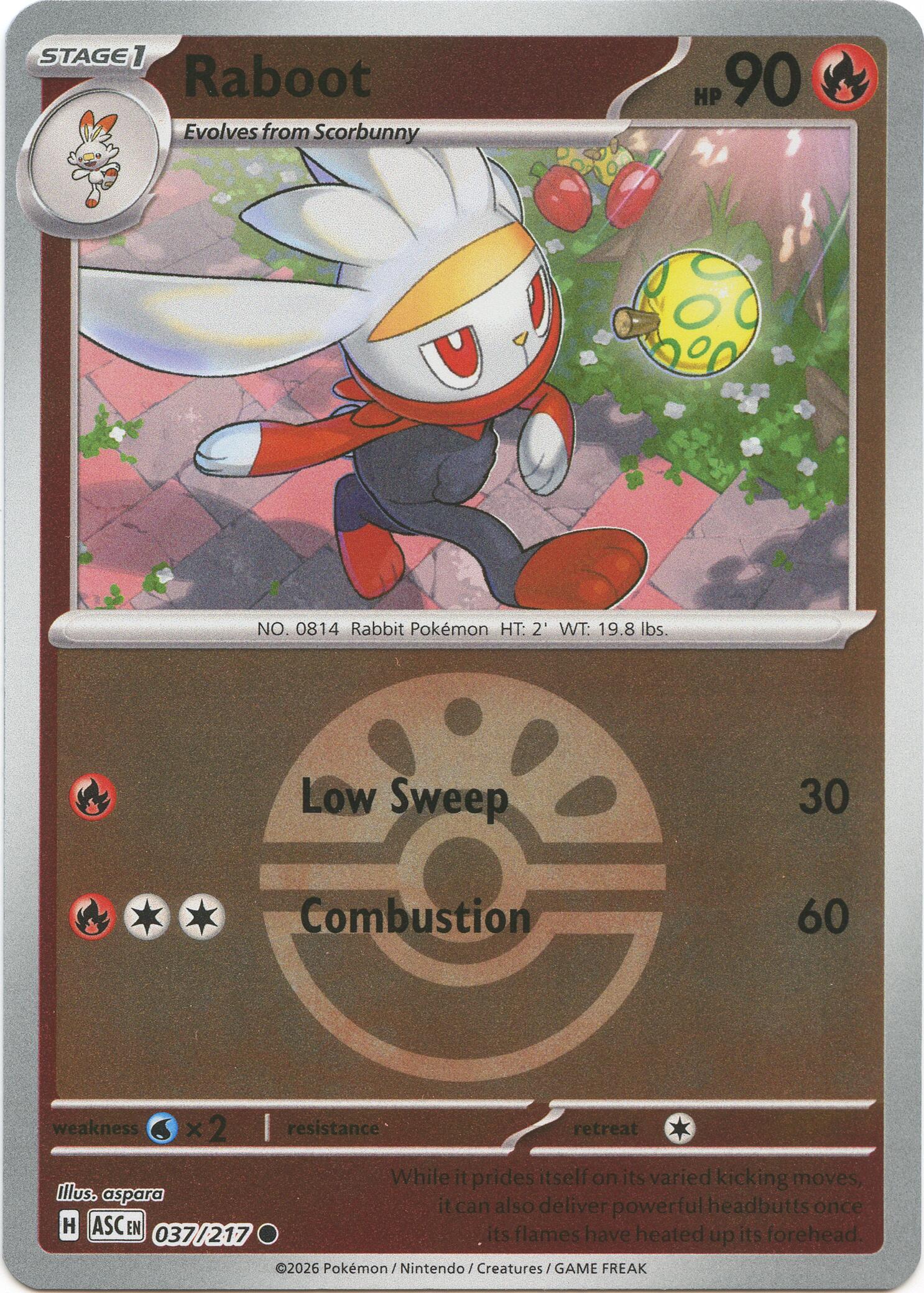 Raboot (037/217) (Friend Ball) [Mega Evolution: Ascended Heroes] | Exor Games Summserside