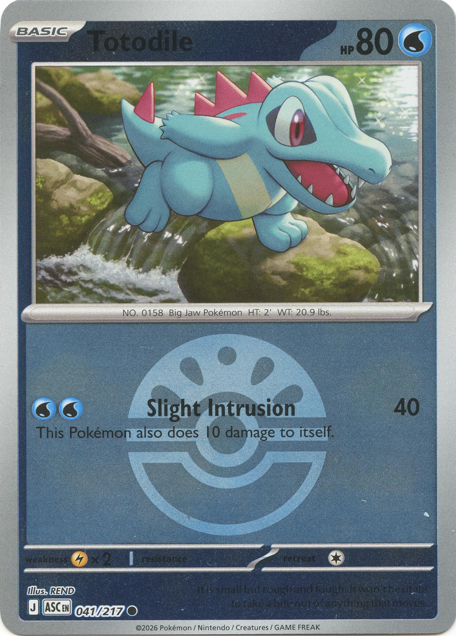 Totodile (041/217) (Friend Ball) [Mega Evolution: Ascended Heroes] | Exor Games Summserside