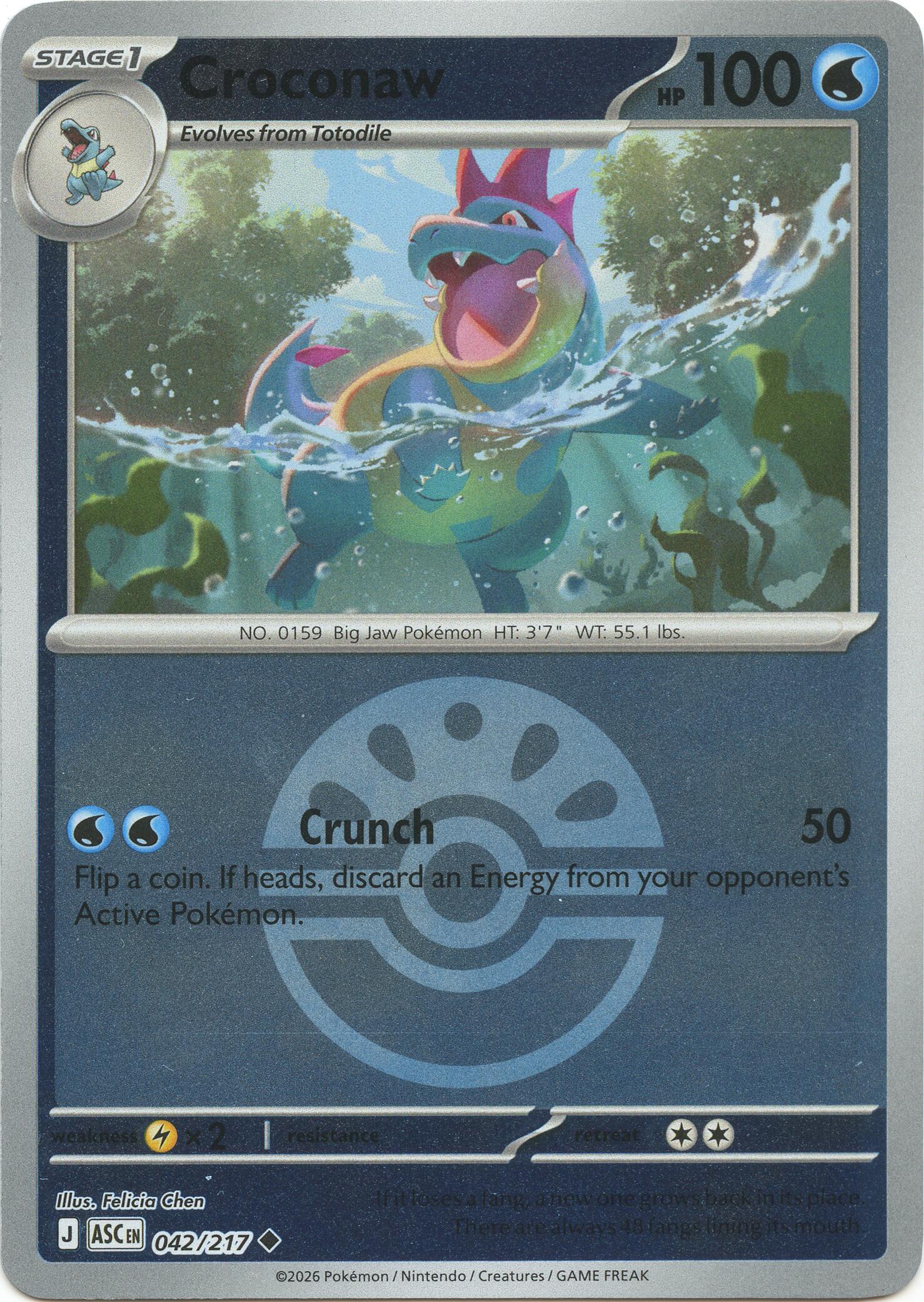 Croconaw (042/217) (Friend Ball) [Mega Evolution: Ascended Heroes] | Exor Games Summserside