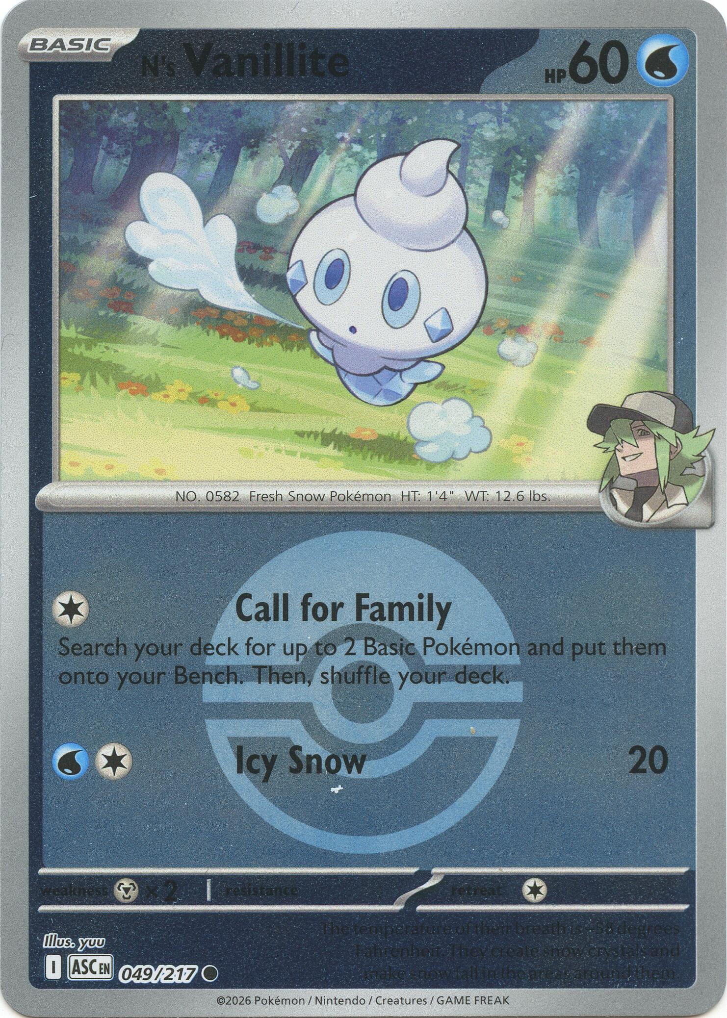N's Vanillite (049/217) (Poke Ball) [Mega Evolution: Ascended Heroes] | Exor Games Summserside