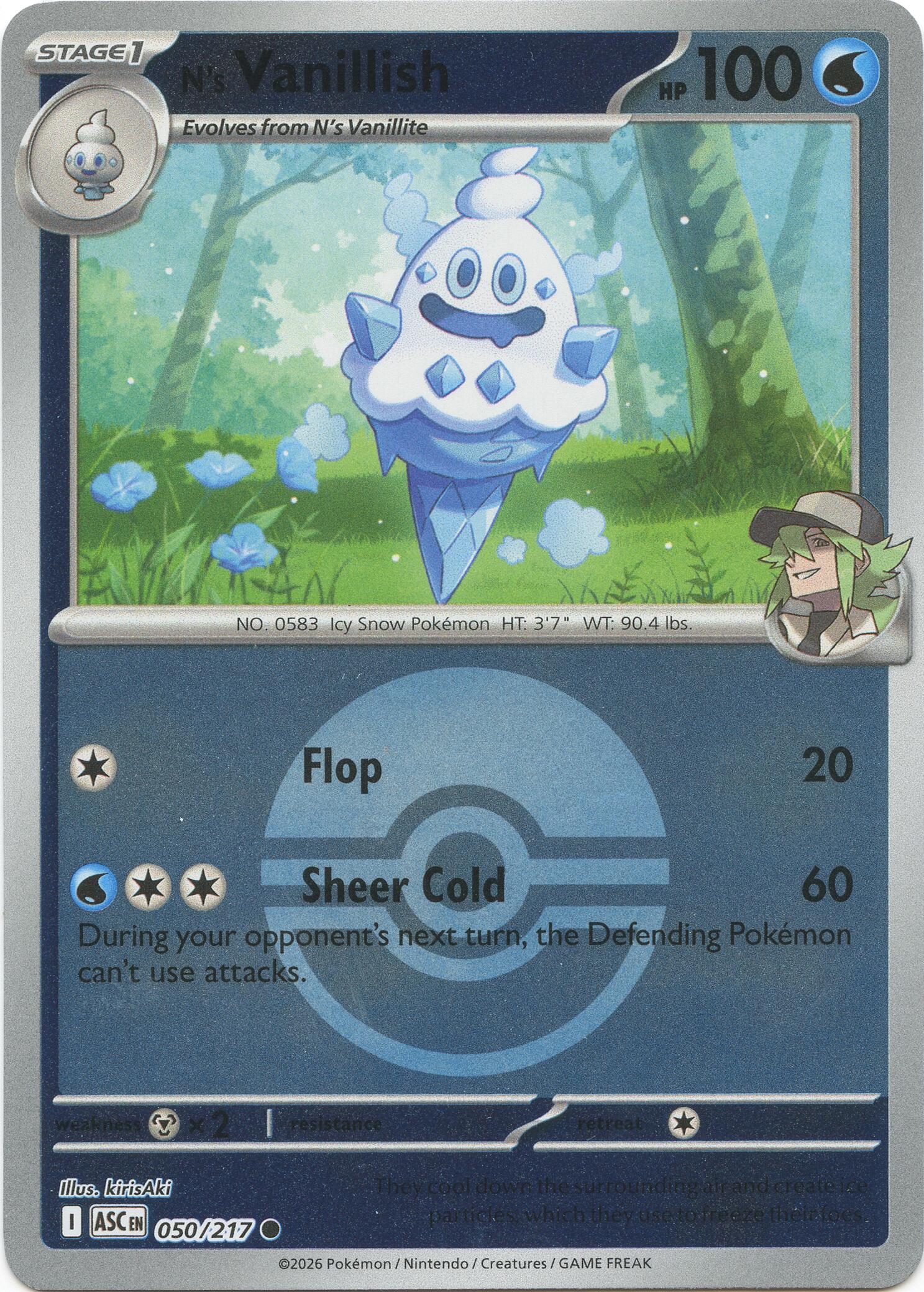 N's Vanillish (050/217) (Poke Ball) [Mega Evolution: Ascended Heroes] | Exor Games Summserside