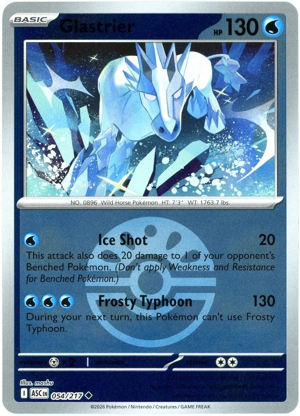 Glastrier (054/217) (Friend Ball) [Mega Evolution: Ascended Heroes] | Exor Games Summserside