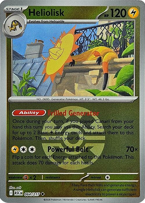 Heliolisk (064/217) (Quick Ball) [Mega Evolution: Ascended Heroes] | Exor Games Summserside