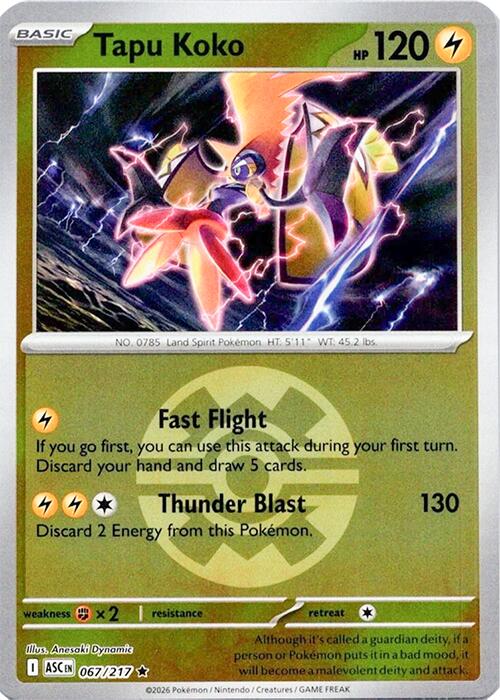 Tapu Koko (067/217) (Quick Ball) [Mega Evolution: Ascended Heroes] | Exor Games Summserside