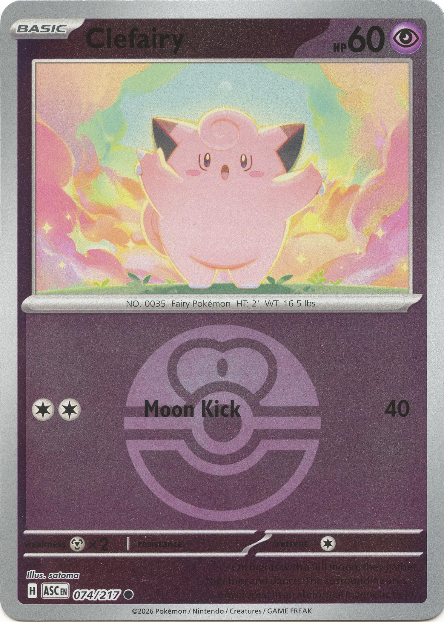 Clefairy (074/217) (Love Ball) [Mega Evolution: Ascended Heroes] | Exor Games Summserside