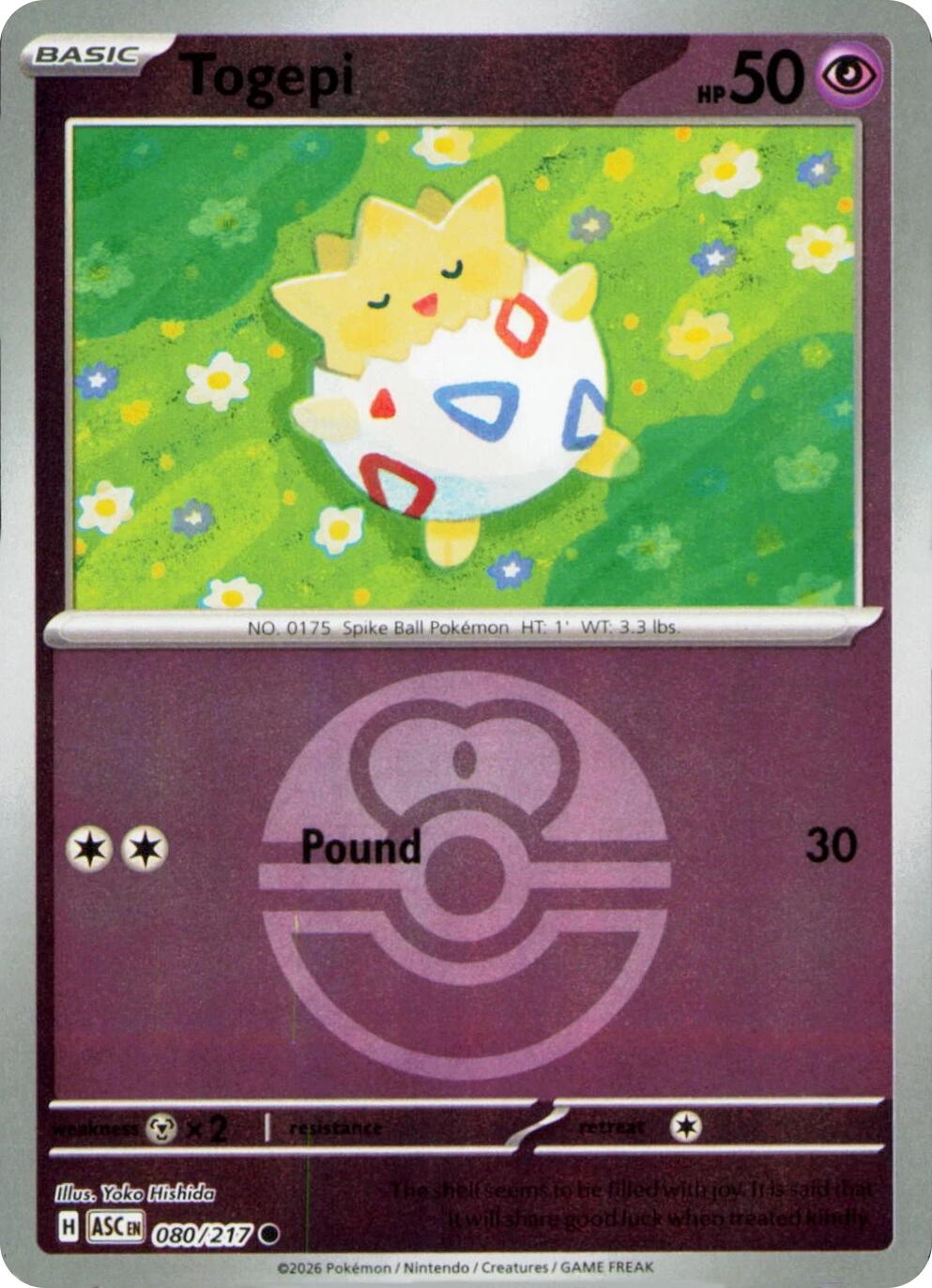Togepi (080/217) (Love Ball) [Mega Evolution: Ascended Heroes] | Exor Games Summserside