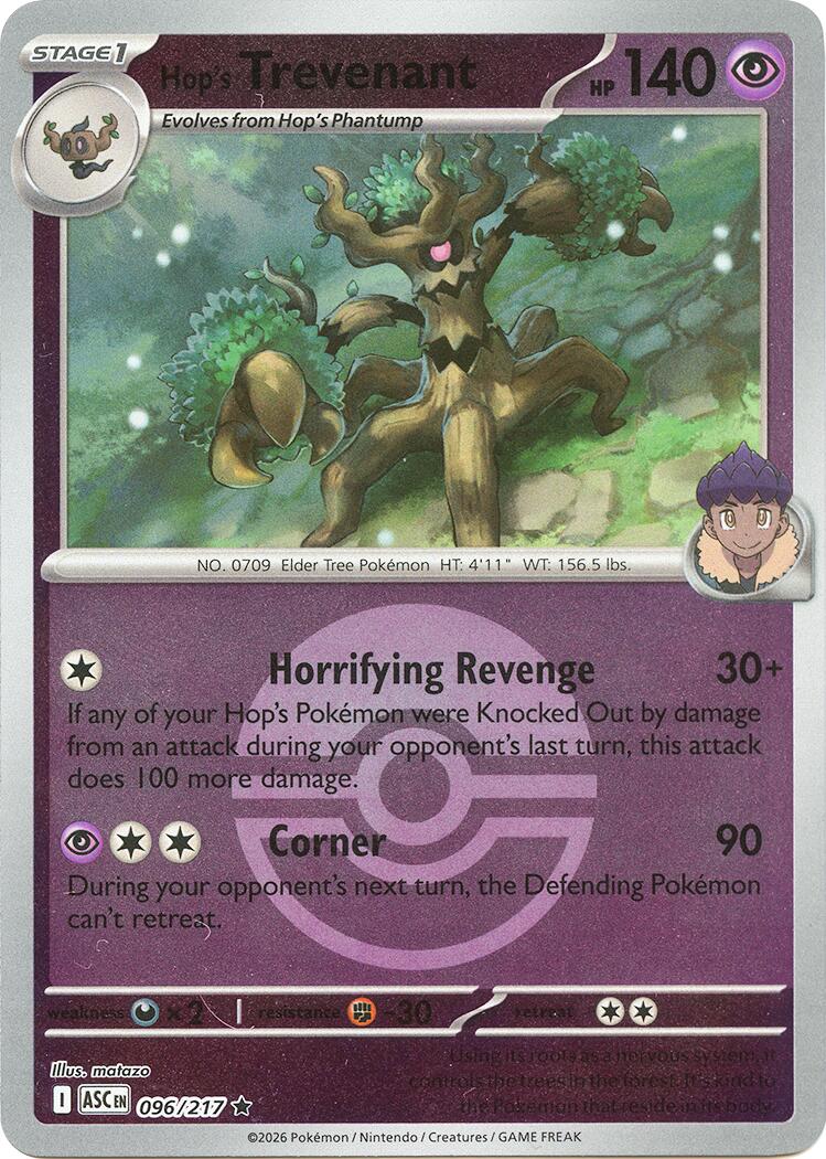Hop's Trevenant (096/217) (Poke Ball) [Mega Evolution: Ascended Heroes] | Exor Games Summserside