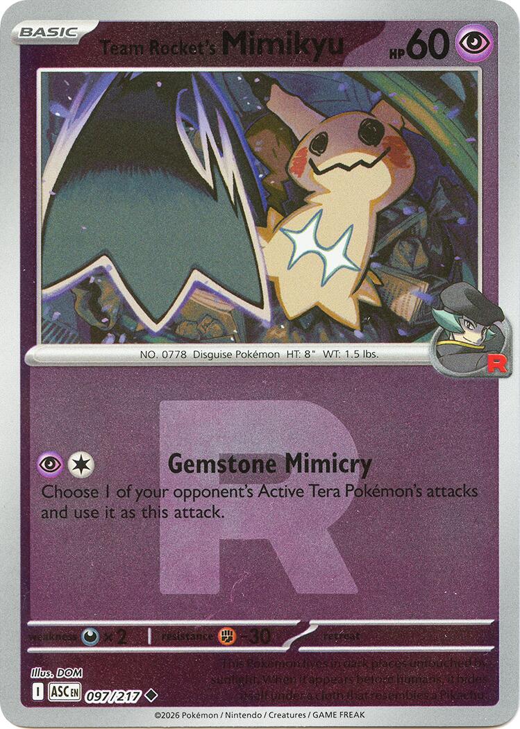 Team Rocket's Mimikyu (097/217) (Team Rocket) [Mega Evolution: Ascended Heroes] | Exor Games Summserside