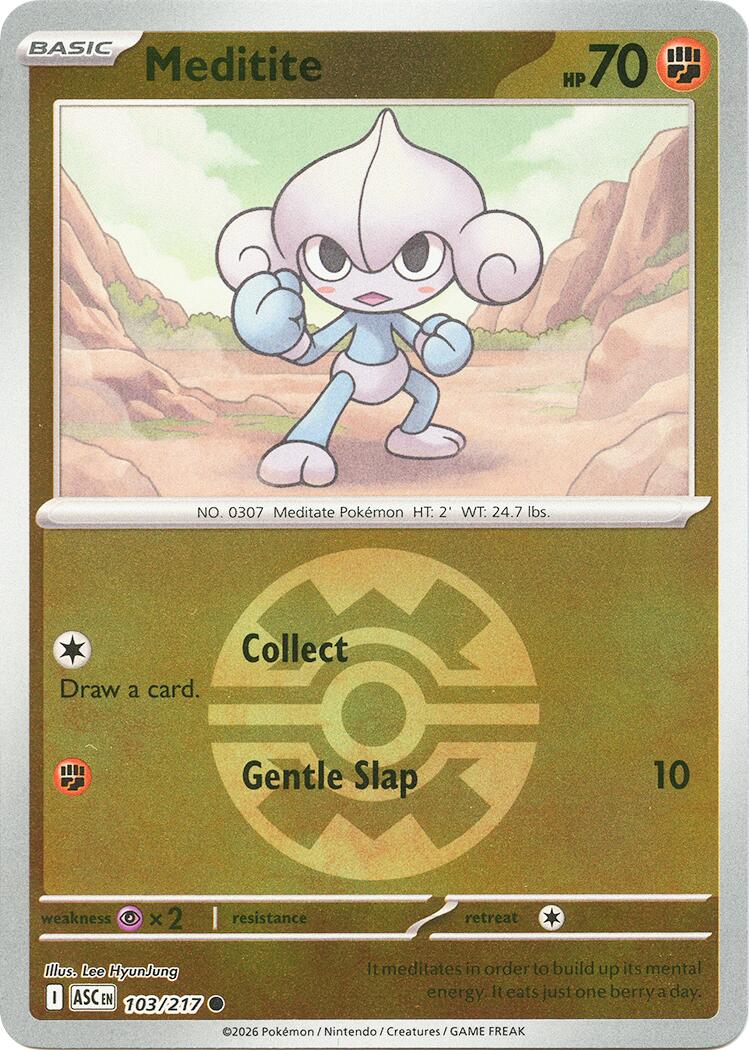 Meditite (103/217) (Quick Ball) [Mega Evolution: Ascended Heroes] | Exor Games Summserside