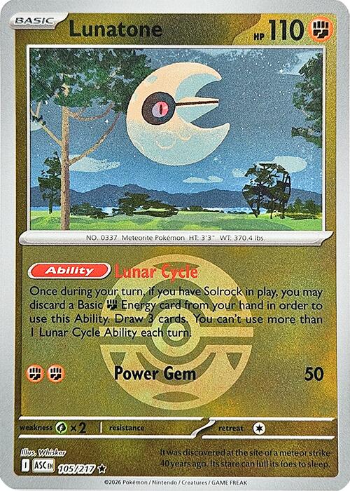 Lunatone (105/217) (Dusk Ball) [Mega Evolution: Ascended Heroes] | Exor Games Summserside