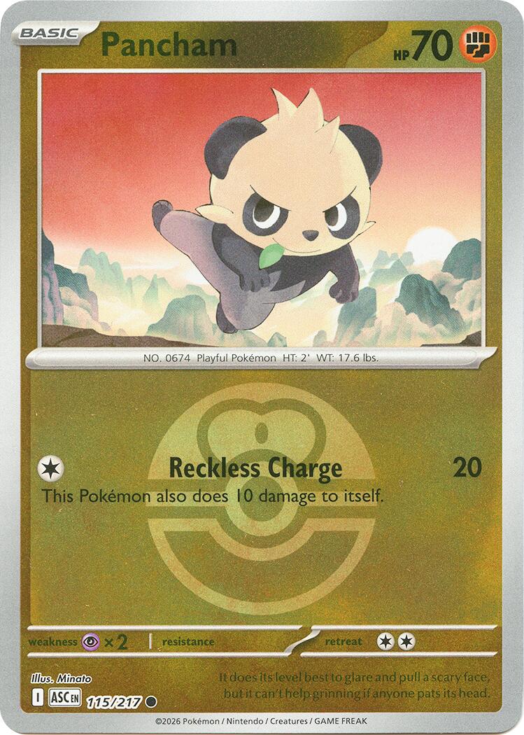 Pancham (115/217) (Love Ball) [Mega Evolution: Ascended Heroes] | Exor Games Summserside