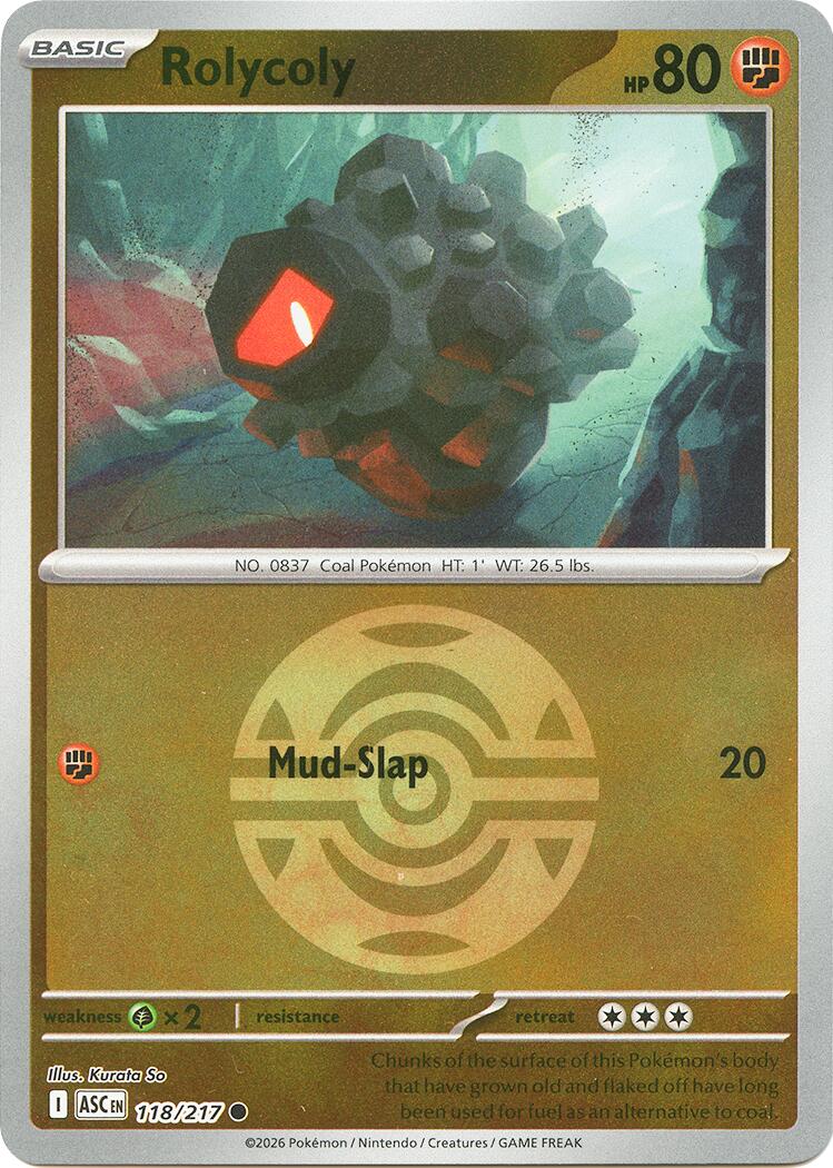 Rolycoly (118/217) (Dusk Ball) [Mega Evolution: Ascended Heroes] | Exor Games Summserside