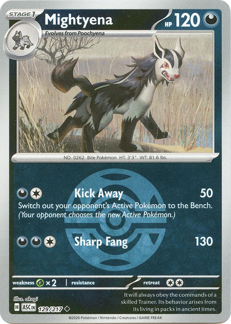 Mightyena (129/217) (Dusk Ball) [Mega Evolution: Ascended Heroes] | Exor Games Summserside