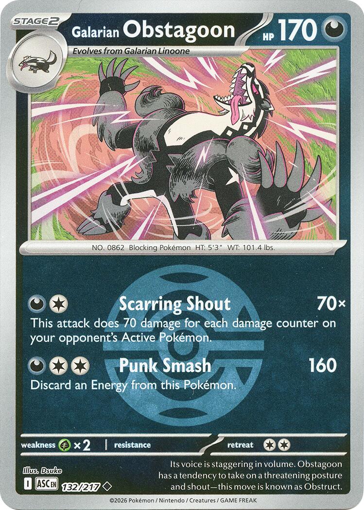 Galarian Obstagoon (132/217) (Dusk Ball) [Mega Evolution: Ascended Heroes] | Exor Games Summserside
