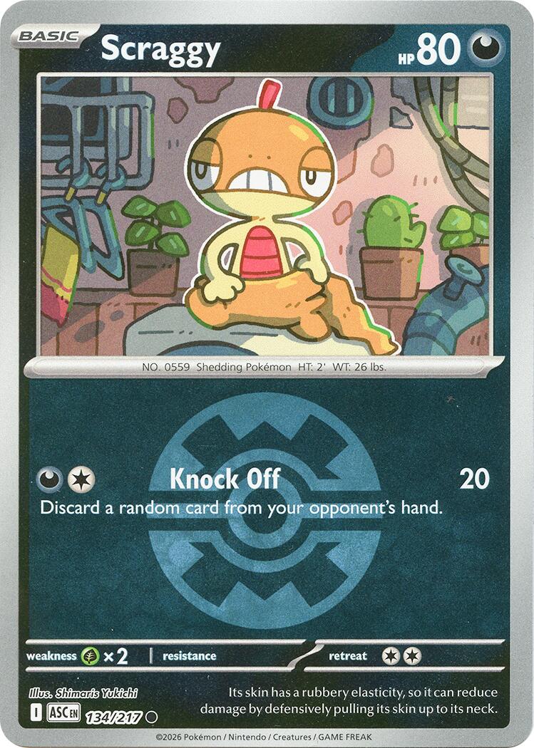 Scraggy (134/217) (Quick Ball) [Mega Evolution: Ascended Heroes] | Exor Games Summserside