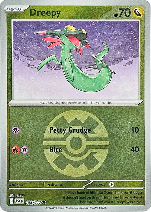 Dreepy (158/217) (Quick Ball) [Mega Evolution: Ascended Heroes] | Exor Games Summserside