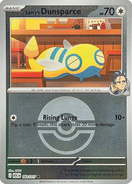Larry's Dunsparce (163/217) (Poke Ball) [Mega Evolution: Ascended Heroes] | Exor Games Summserside
